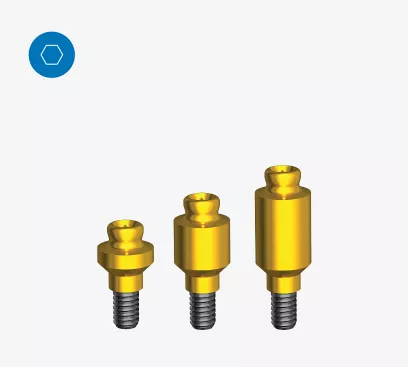 AlphaLoC Abutments in various Cuff Heights - Alpha Bio Tec